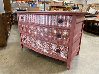 Brick Red Chalk Paint 3 Drawer Dresser