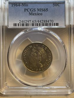 1964 Cincuenta Centavos Mexico 