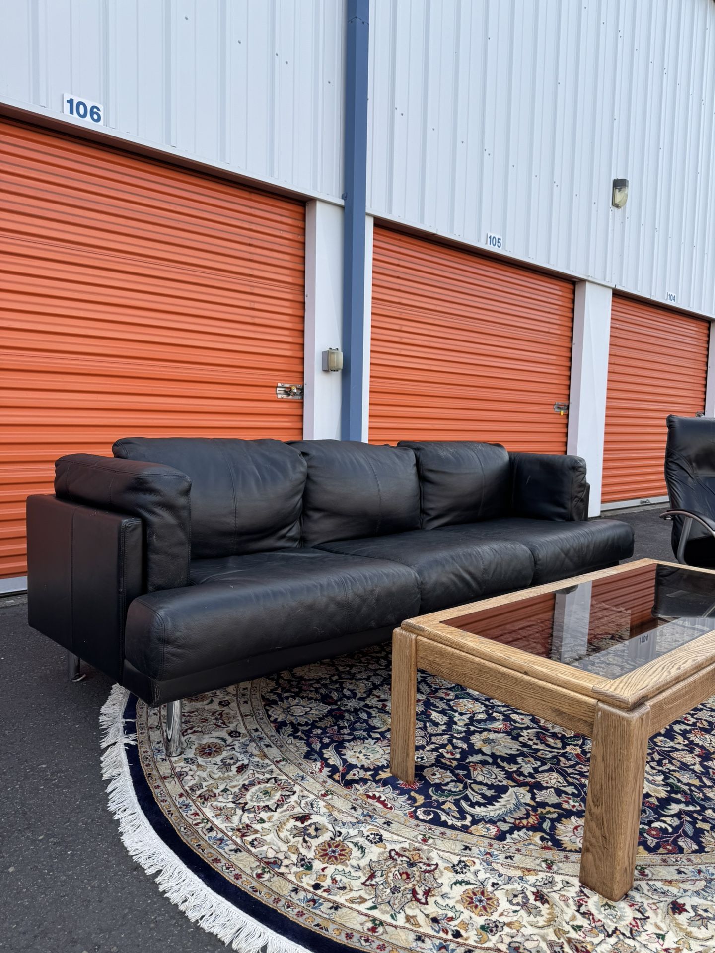 Black Mcm sofa