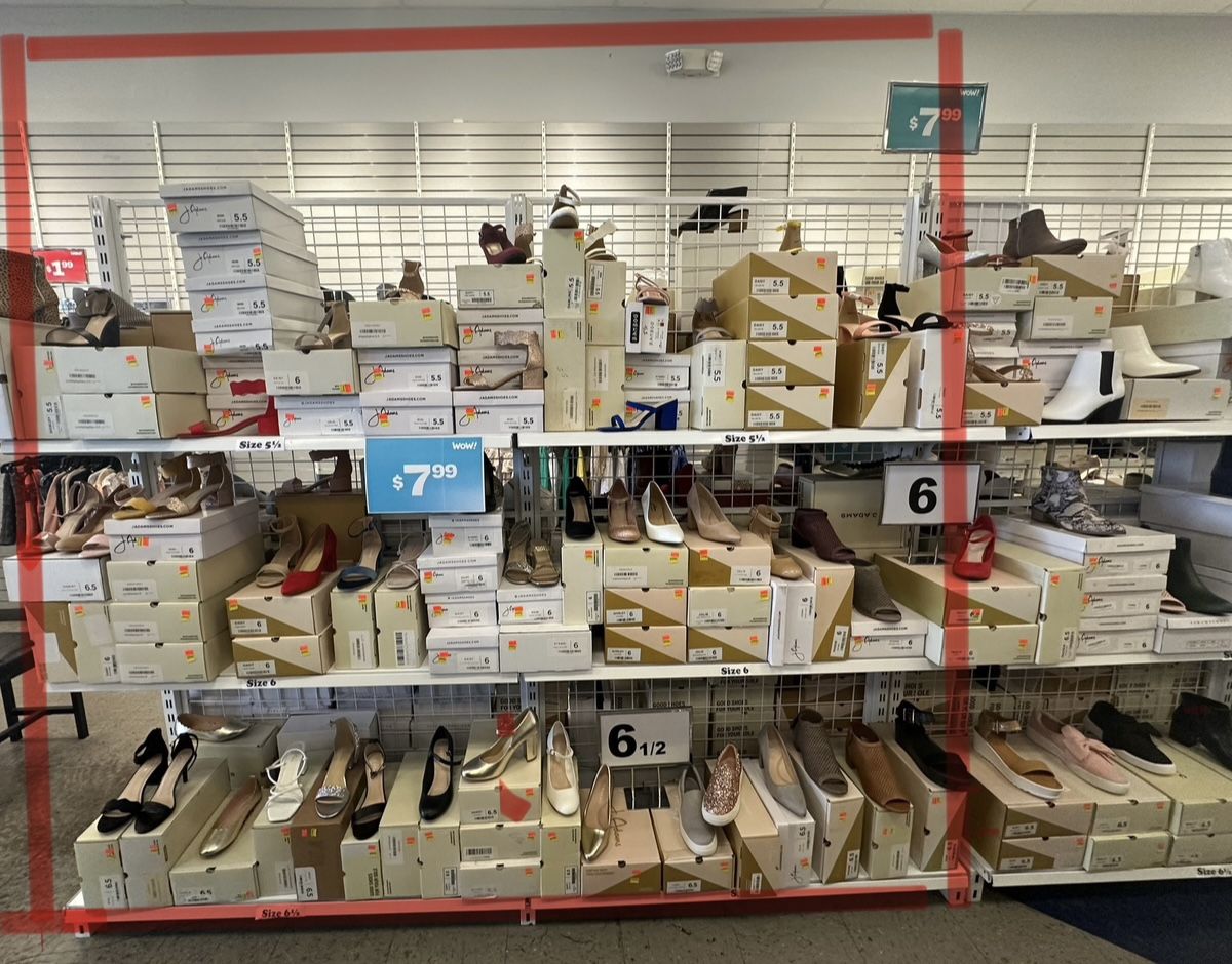 Double-Sided Retail Gondola Shelving Unit With Wire Back Panels