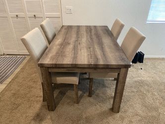 Dining table + chairs