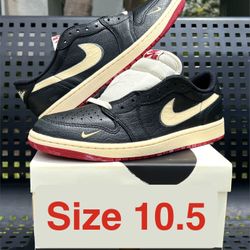 Jordan 1 Low Nigel Bike Air Sz 10.5 Fragment Union Brick Virgil