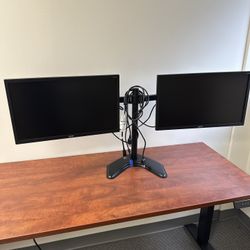 Double Computer Monitor Set Up