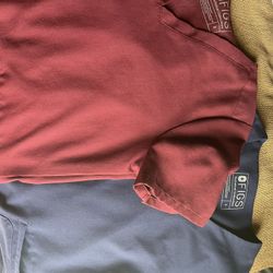 Figs 3 Pocket Top Sz Small Maroon