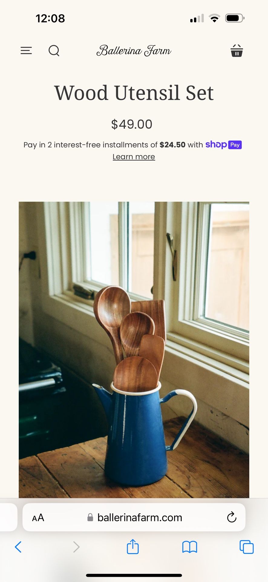 Ballerina Farm Wood Utensil Set
