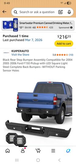 New back bummer for Ford F150 2004-2006