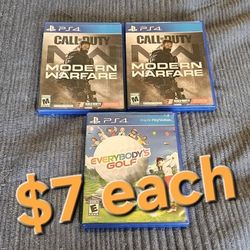 Playstation 4 Ps4 Games $7 Each 