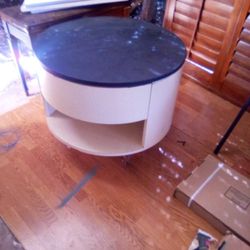 2 round Drawer Tables $60 Obo