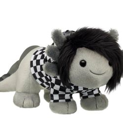 Emo Axolotl Stuffed Animal Check Hoodie Gift Set