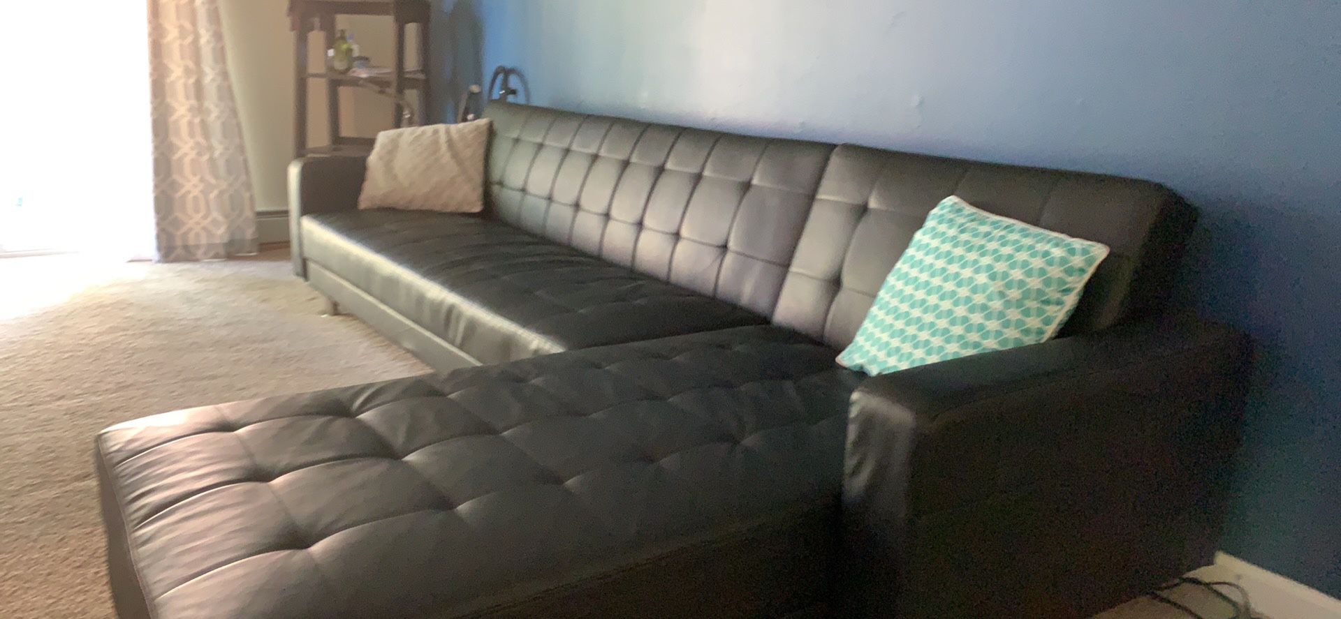 Black Leather Sofa