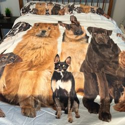 Dog Duvet Cover And Pillow Cases