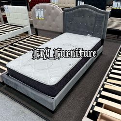 New Twin Bed Frame With Mattress