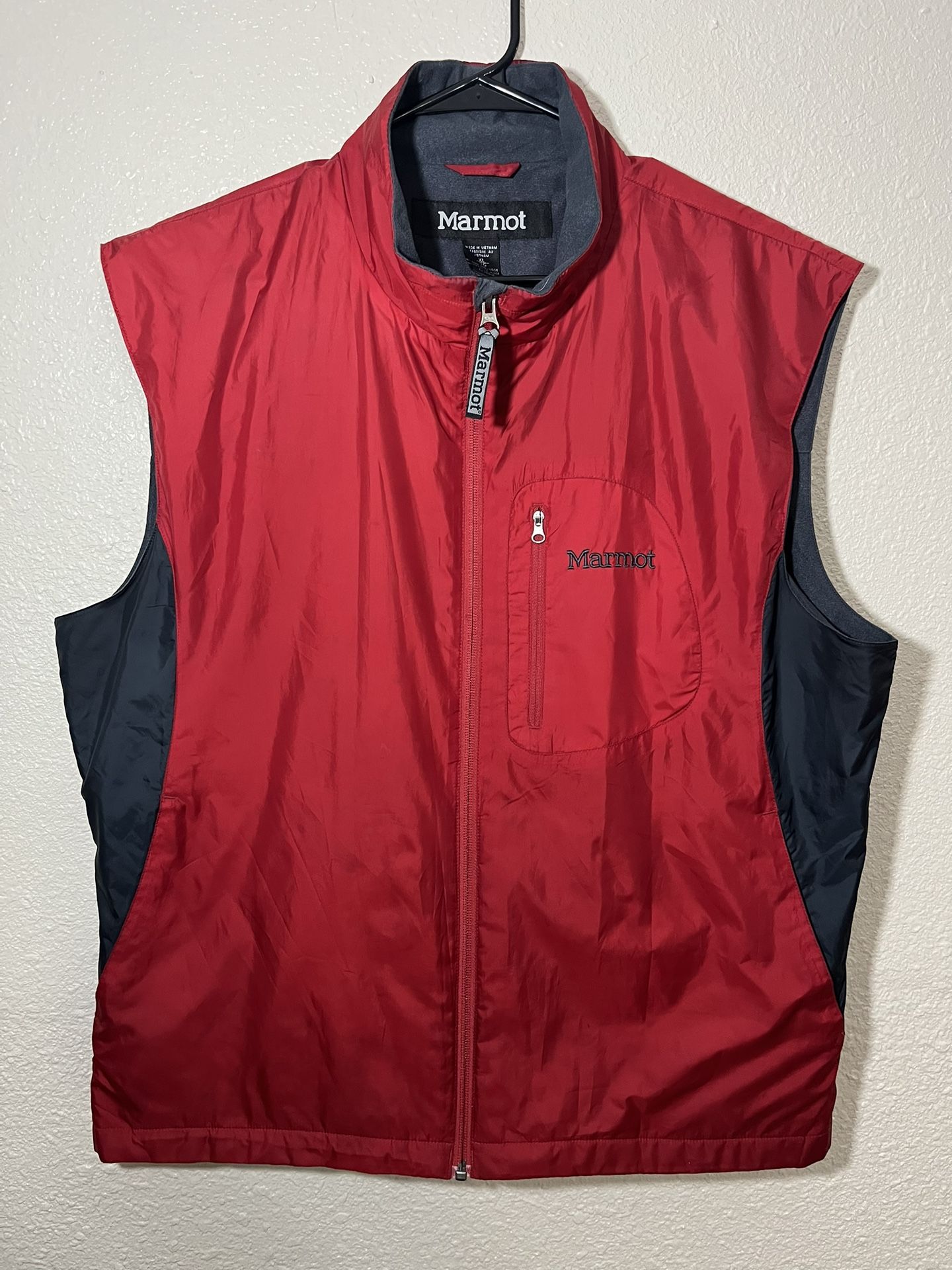 Marmot Windproof Vest - Versatile Red & Black Adventure Gear, Size XL