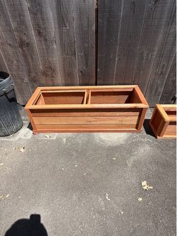 Redwood planter box