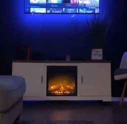 TV stand fireplace
