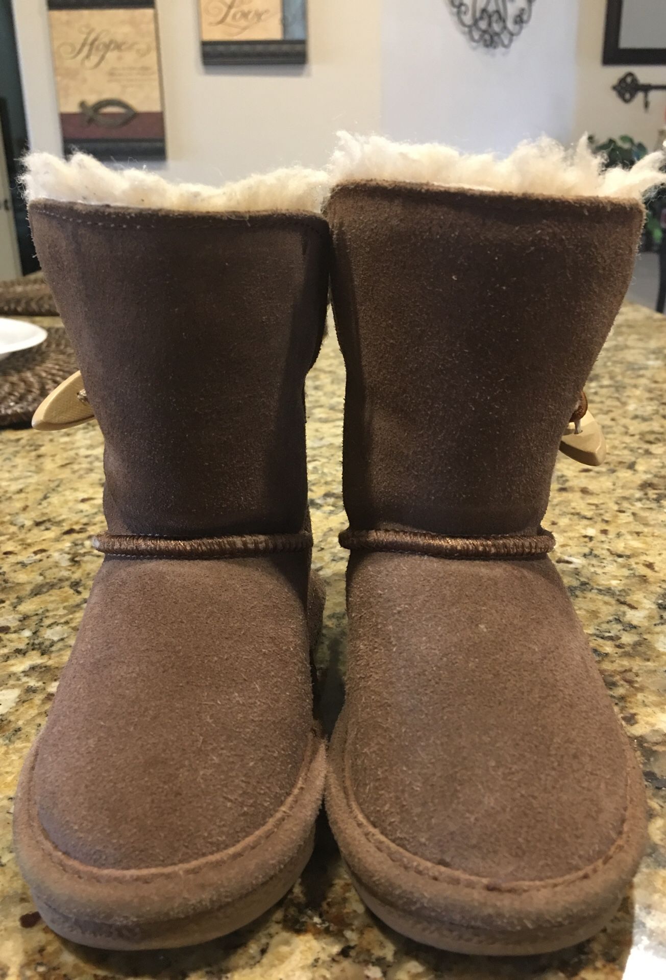 Toddler Girls BearPaw Boots (Chestnut) brown Size 7c