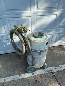 Commercial Canister Vacuum with Hose on Wheels