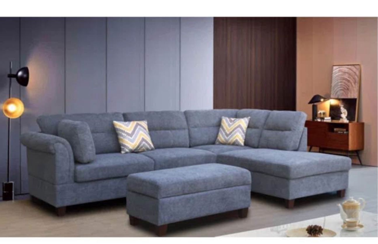 Light Blue Sectional Sofa