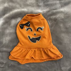 Dog Halloween Pumpkin Dress size Small