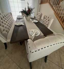 Formal Dining Table With Chairs  And Bench 