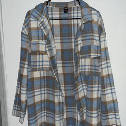 SHEIN Plaid Sweater Jacket