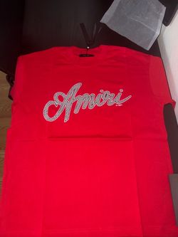 Amiri Script Logo Red T-Shirt