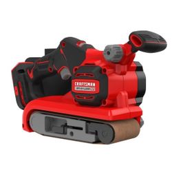 Craftsman NO BATTERY 20V Brushless Variable Speed Belt Sander Cordless With Dust Management - New