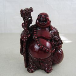 Prosperity Buddha Happy Laughing Red Epoxy Statue


