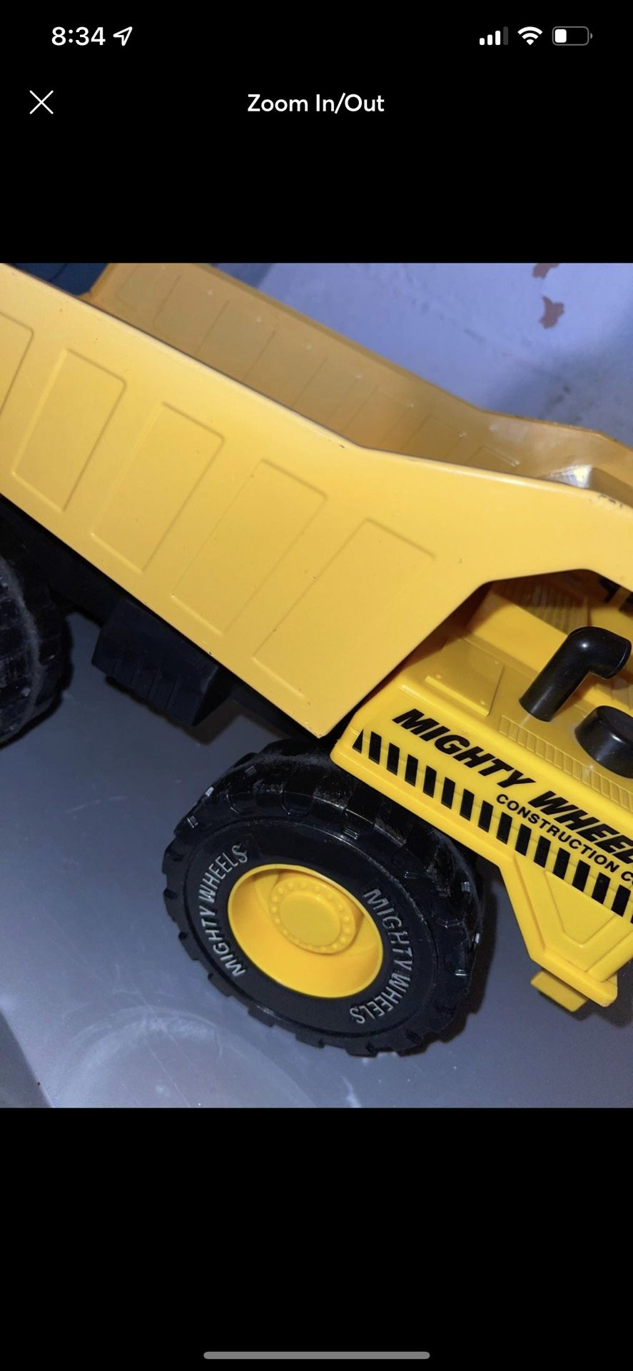 Official Mighty Wheels Constuction Company Dump Truck Toy Kids Vintage Used