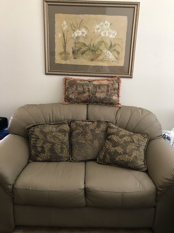 Leather Couch and loveseat