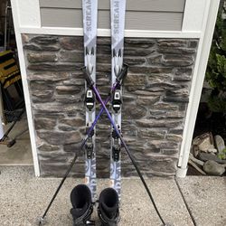 Salomon Scream Skis, Boots and poles