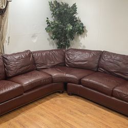 Pure Leather, Brown Randall Allan Sofa