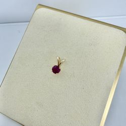 10k Yellow Gold Ruby Pendant 