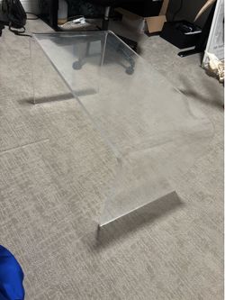 Clear coffee table