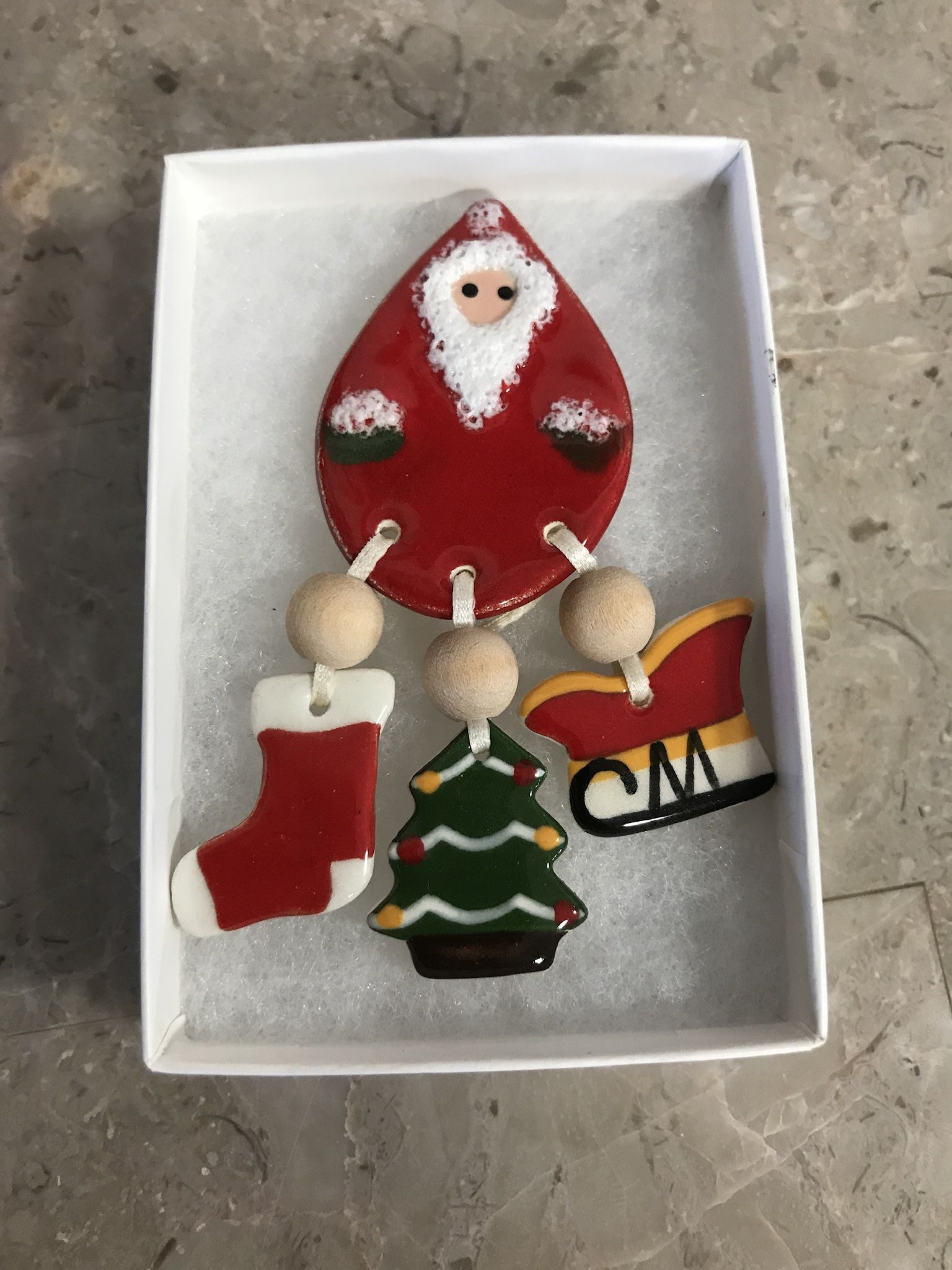 Handpainted Ceramic Pin NEW REDUCED To $15