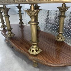 Beautiful Golden Industrial Modern Center Piece Or Coffee Table