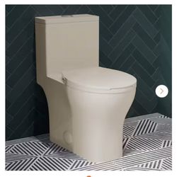 Sublime III 1-piece 0.95/1.26 GPF Dual Flush Round Toilet in Bisque Seat Included $100