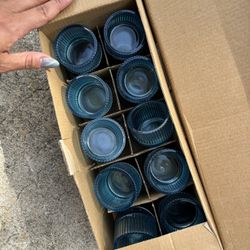 Candle holder tea lights (blue) 