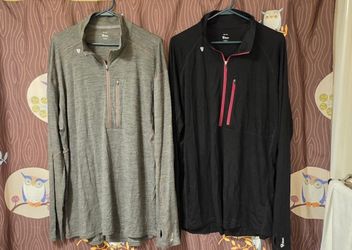 100% Merino Wool Set of 2 STOIC Men’s Performance 1/4-Zip Pullovers