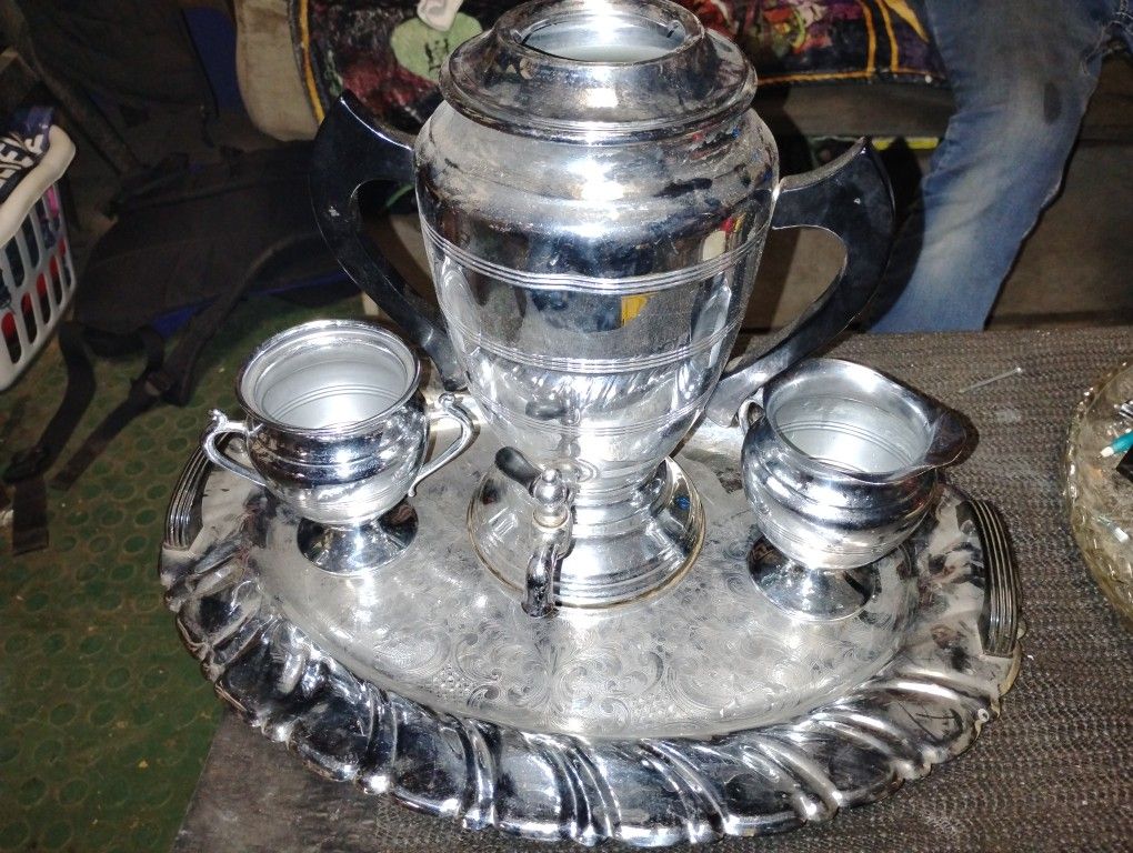 vintage silver-plated coffee