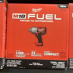 Milwaukee New 1/2” High Torque Impact Wrench Fuel 