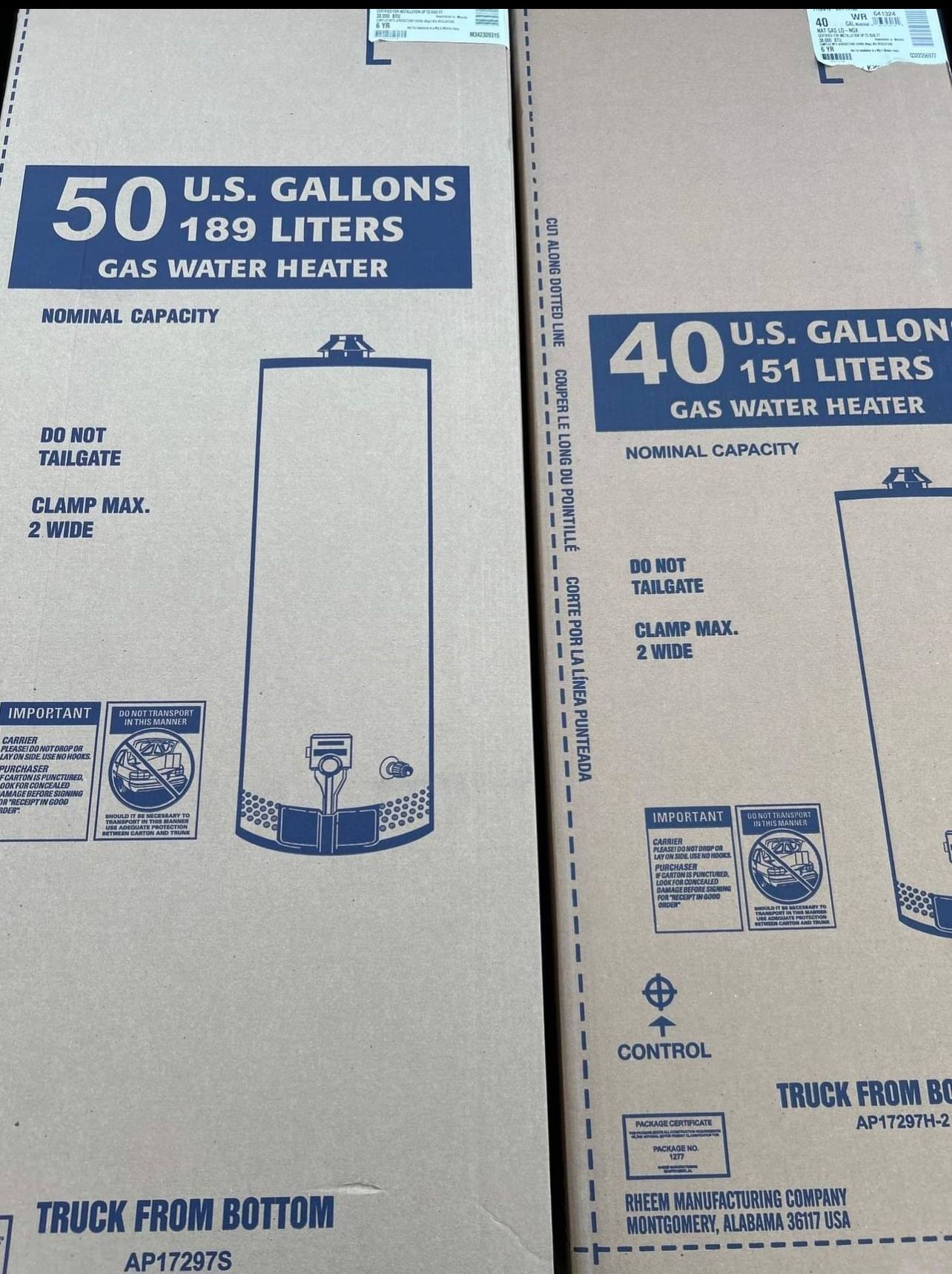 Brand New Water Heater For Sale Contractor Grade