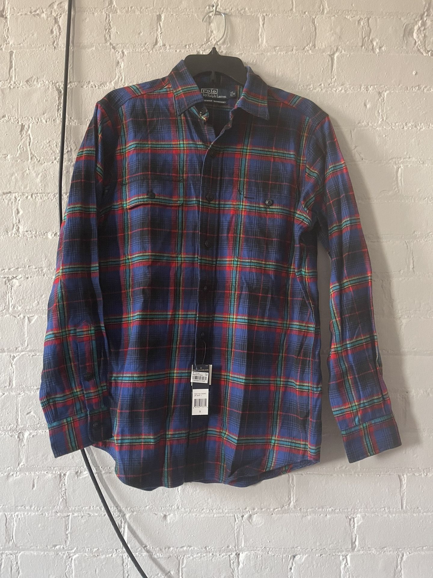 Polo Ralph Lauren Dungaree Workshirt Plaid Flannel Size Small