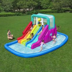 H20GO! Triple Splash 8'9" Inflatable Water Park.