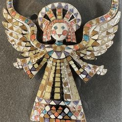 Bob Mackie Mosaic Angel Brooch Vintage