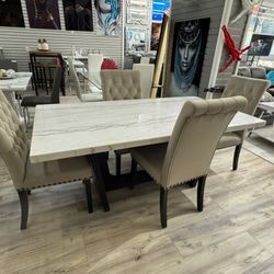 For Sale - Dining Set with Marble Table !!! Ask For Price!!! Preguntar Por Precio 