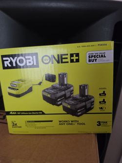 Ryobi 18v battreies w/ charger