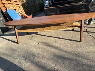 Coffee table, walnut veneer, 70 7/8x23 1/4