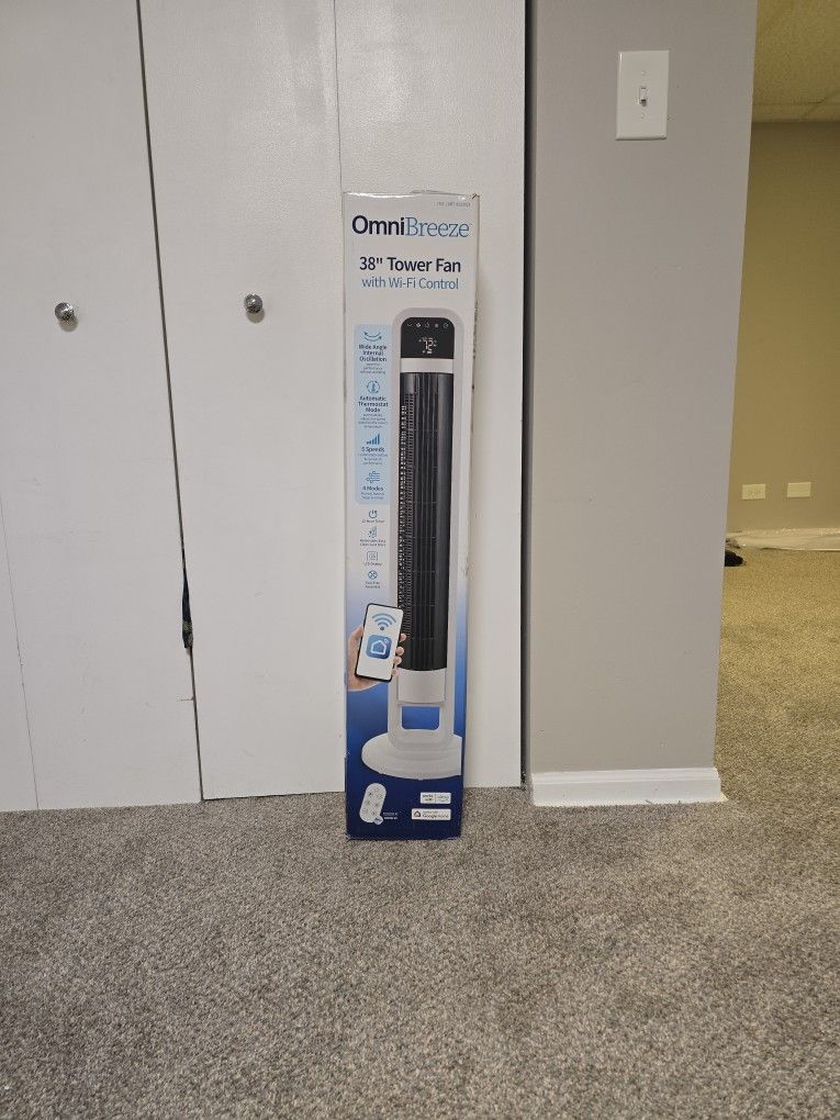 OmniBreeze wifi control 38" tower fan