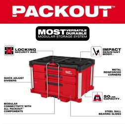 New Milwaukee Packout 3 Drawer Tools Fuel